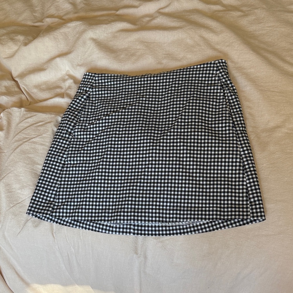 Urban Outfitters Black and White Plaid Mini Skirt